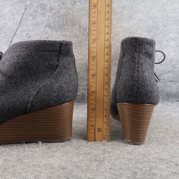 Dr Scholls Shoes Womens 8 Booties Wedge Kennedy Lace Up Comfort Chukka Charcoal - Picture 7 of 16